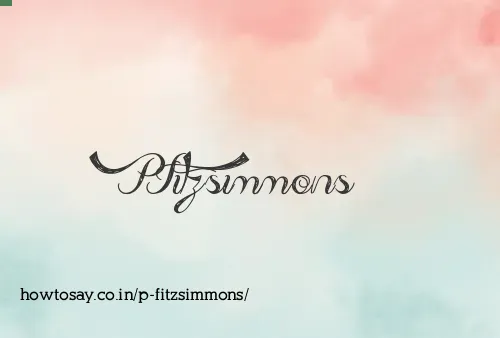 P Fitzsimmons