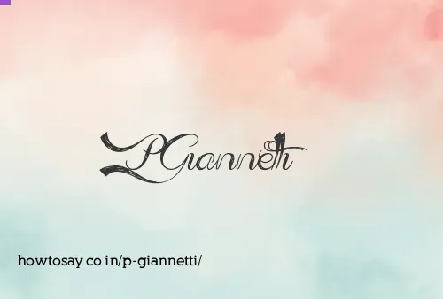 P Giannetti