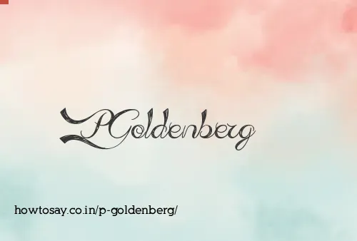 P Goldenberg