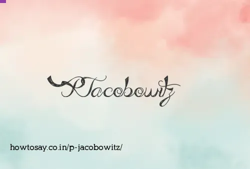 P Jacobowitz