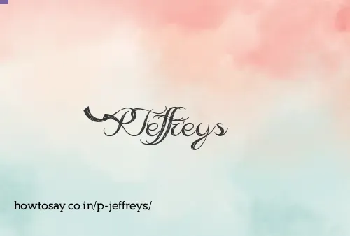 P Jeffreys