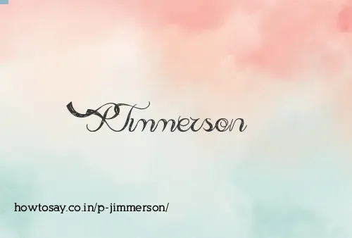 P Jimmerson