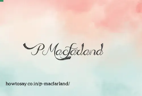 P Macfarland