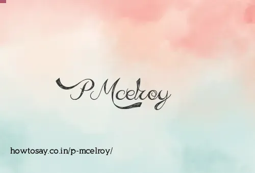 P Mcelroy