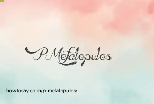 P Mefalopulos