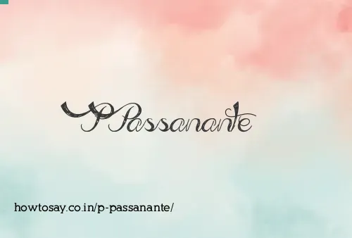P Passanante