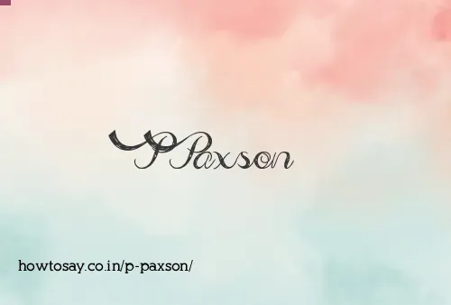P Paxson