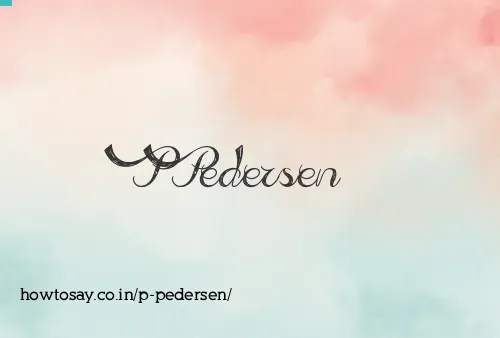 P Pedersen