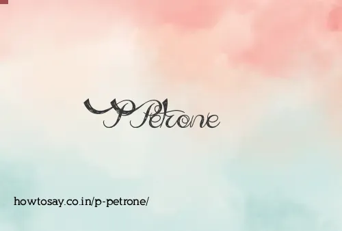 P Petrone