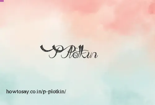 P Plotkin