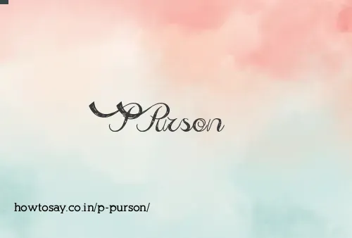 P Purson