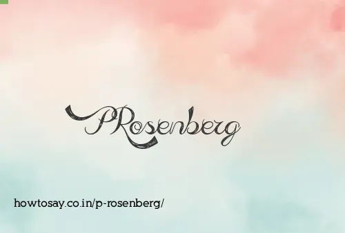 P Rosenberg