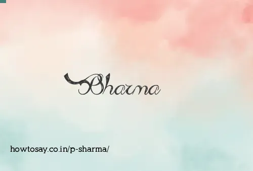 P Sharma