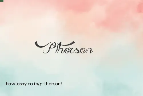 P Thorson