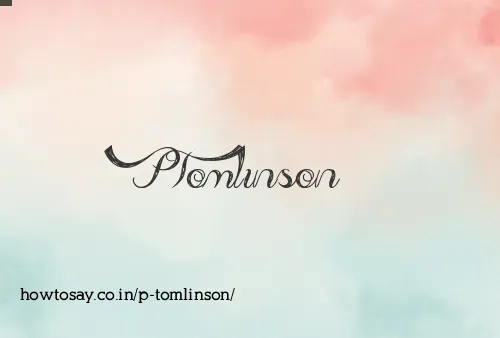 P Tomlinson