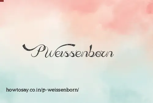 P Weissenborn