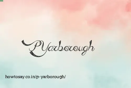 P Yarborough