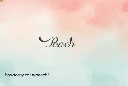 Paach