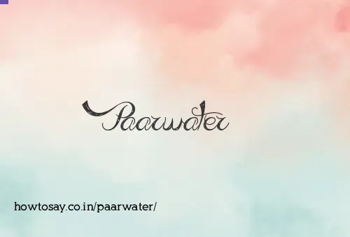 Paarwater