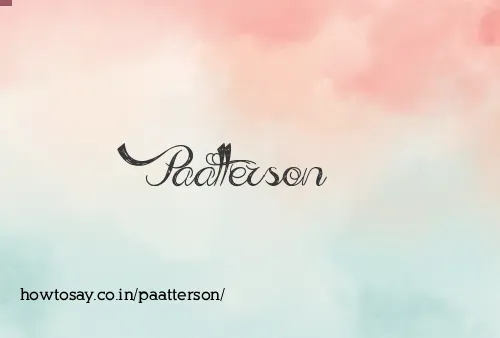 Paatterson