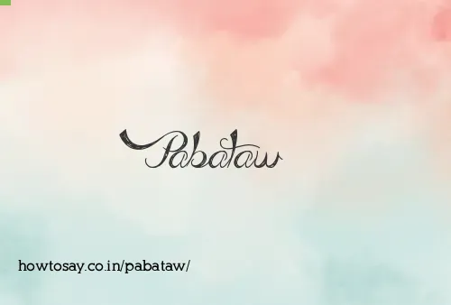 Pabataw