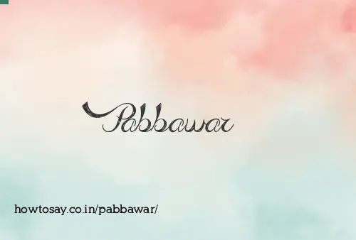 Pabbawar