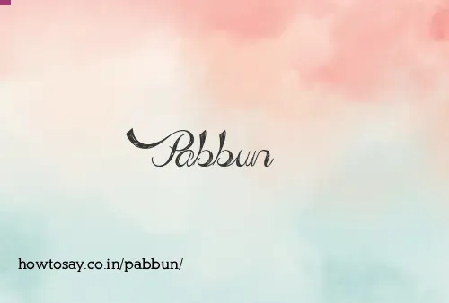 Pabbun