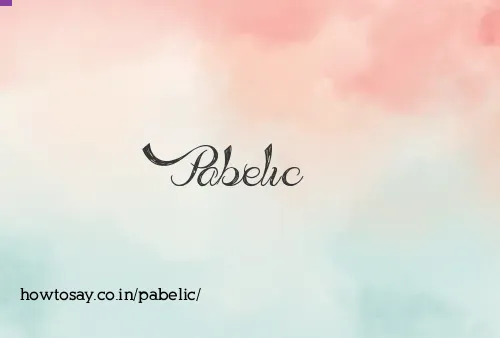 Pabelic