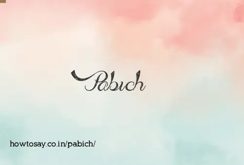 Pabich