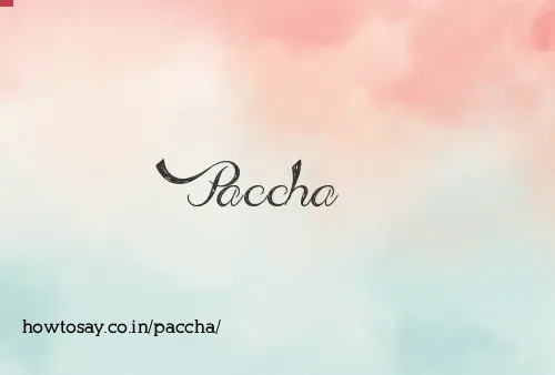 Paccha