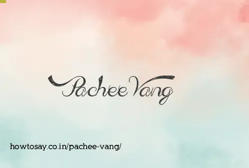 Pachee Vang