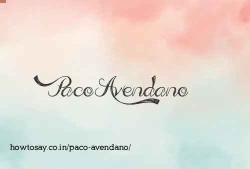 Paco Avendano