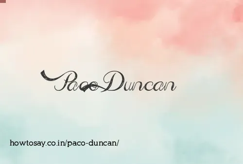 Paco Duncan