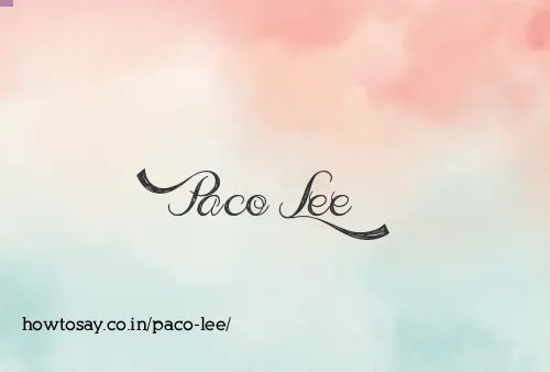 Paco Lee