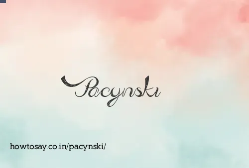 Pacynski