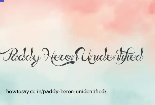 Paddy Heron Unidentified