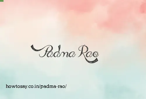 Padma Rao