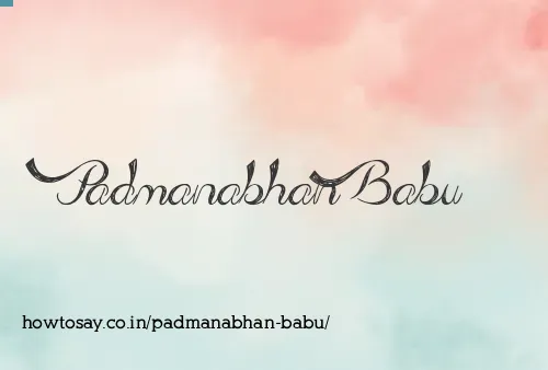 Padmanabhan Babu