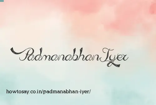 Padmanabhan Iyer