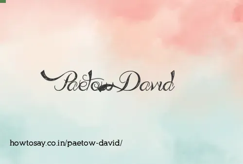 Paetow David
