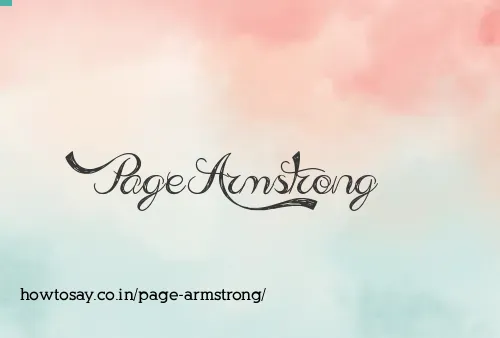 Page Armstrong