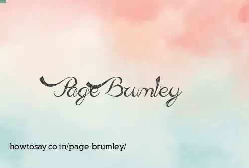 Page Brumley