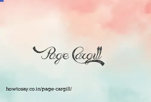 Page Cargill