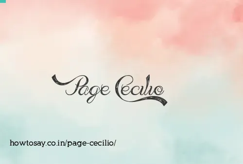 Page Cecilio
