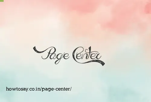 Page Center