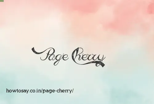 Page Cherry