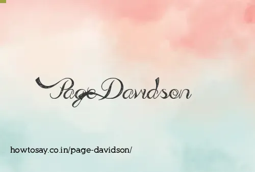 Page Davidson