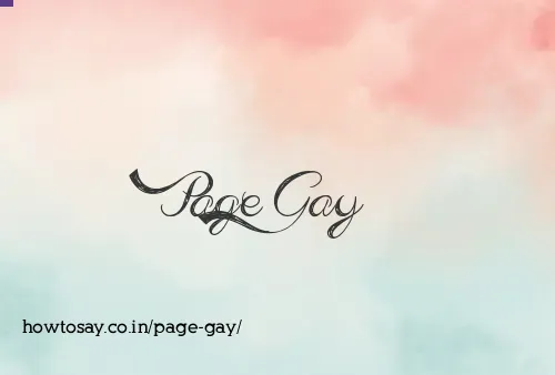 Page Gay