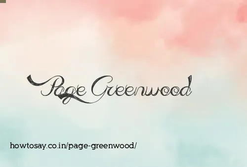 Page Greenwood