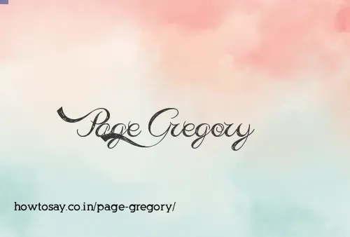 Page Gregory